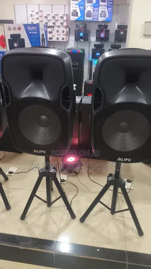 Pair of Alipu Speakers With Stand.