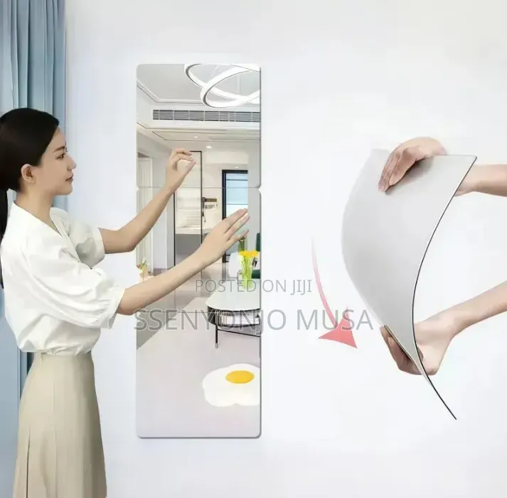 Self-Adhesive Wall Sticker Mirror 12 × 8cm Acrylic Frameless (1PC)