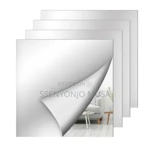 Self-Adhesive Wall Sticker Mirror 12 × 8cm Acrylic Frameless (1PC)