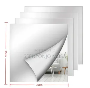 Self-Adhesive Wall Sticker Mirror 12 × 8cm Acrylic Frameless (1PC)