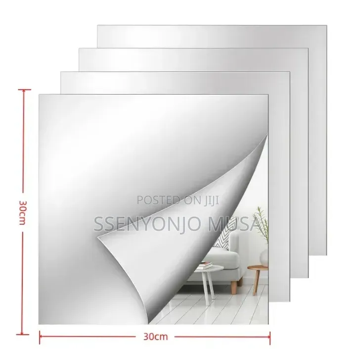 Self-Adhesive Wall Sticker Mirror 12 × 8cm Acrylic Frameless (1PC)