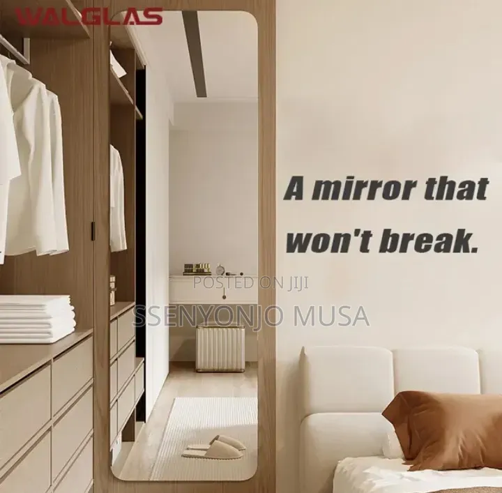Acrylic Full Body Wall Mirror Sticker 80 × 30 Cm – Shatterproof Mirror