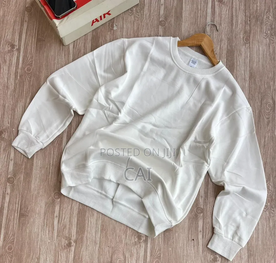 Blank Cotton Crewneck Sweatshirts