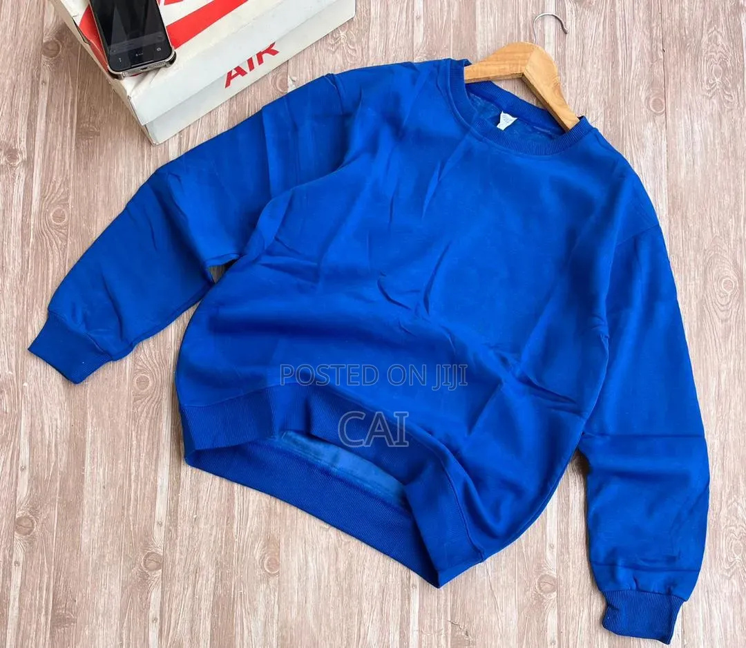 Blank Cotton Crewneck Sweatshirts