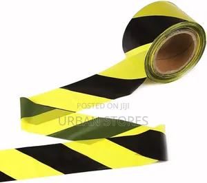 Black Yellow Tape Self Adhesive Warning Tape for Floor Marking.