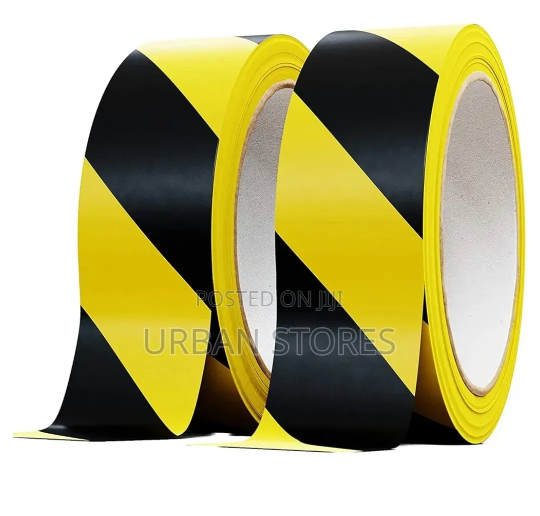 Black Yellow Tape Self Adhesive Warning Tape for Floor Marking.