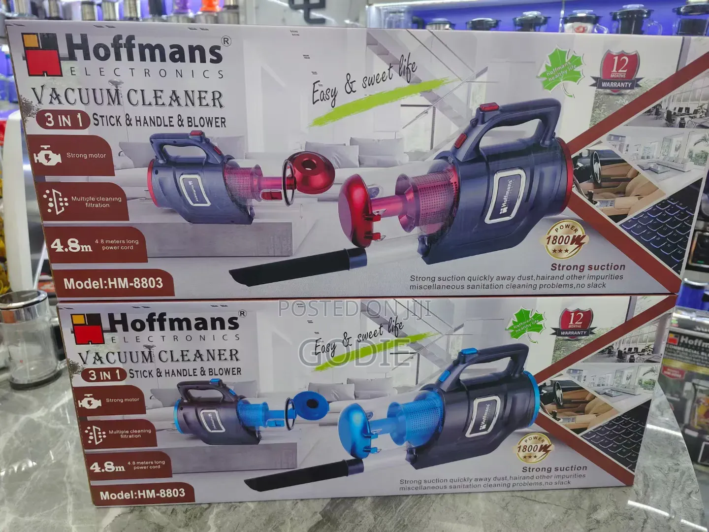 3-in-1 High-Quality Vacuum Cleaner for Stick and Blower Functions