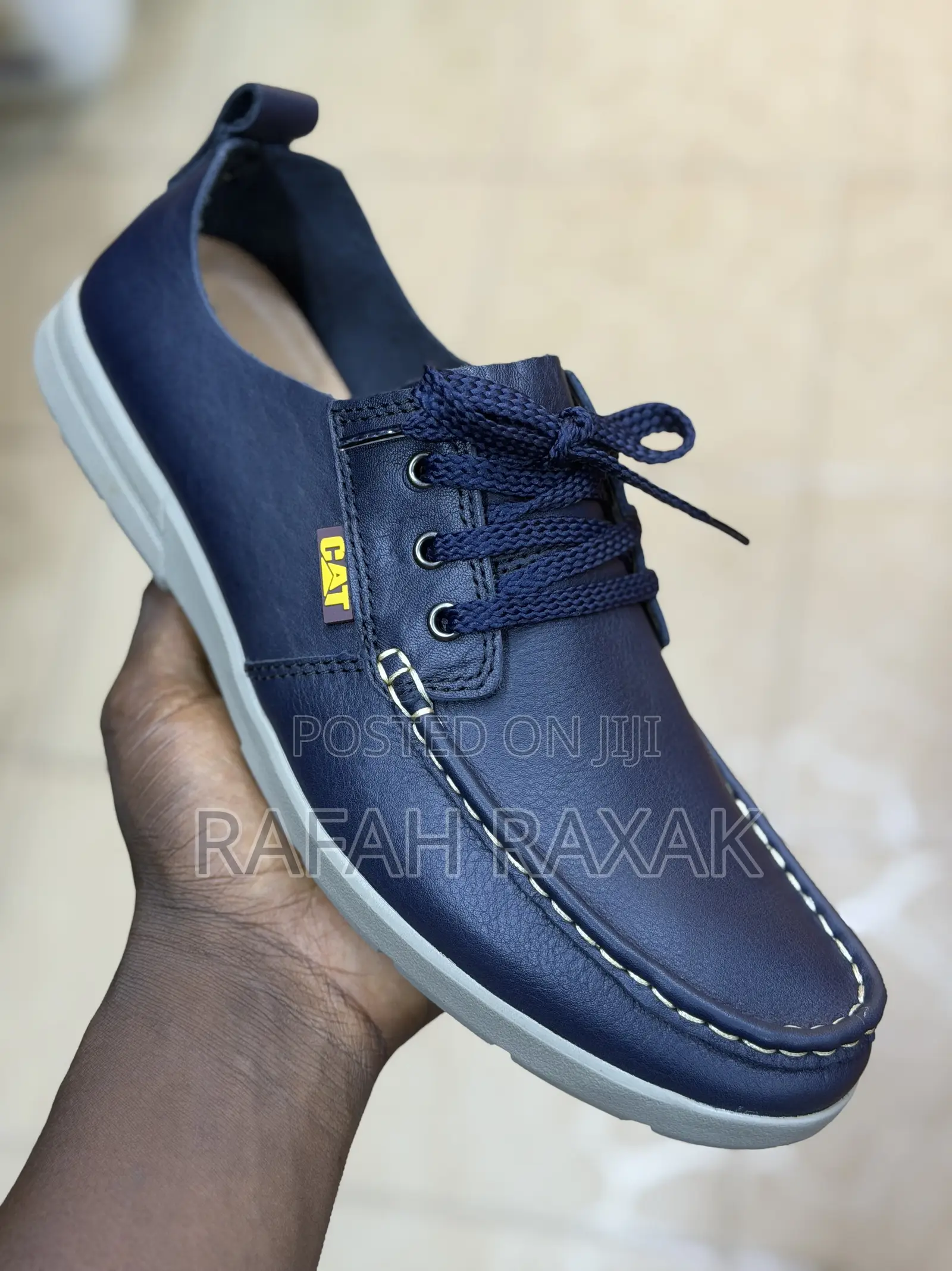 Original Men’s Navy Blue CAT Casual Low Lace Up Shoes