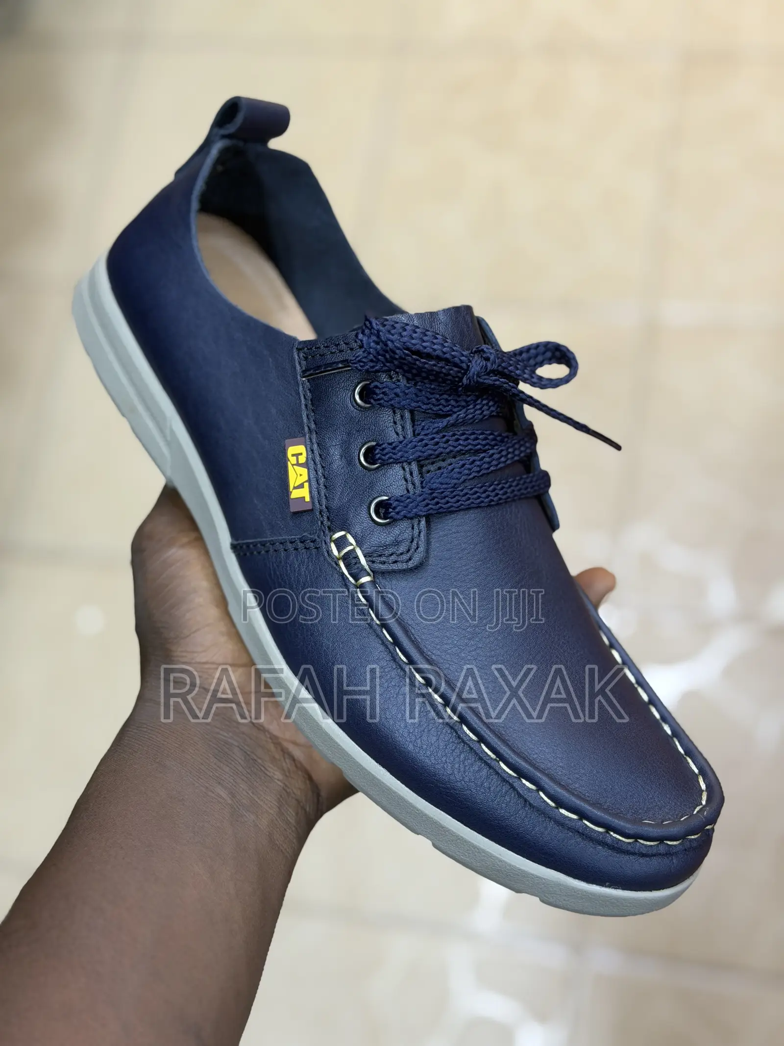 Original Men’s Navy Blue CAT Casual Low Lace Up Shoes