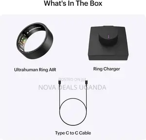 ULTRAHUMAN Ring AIR – Sleep and Fitness Tracker-Size 6, Raw Titanium