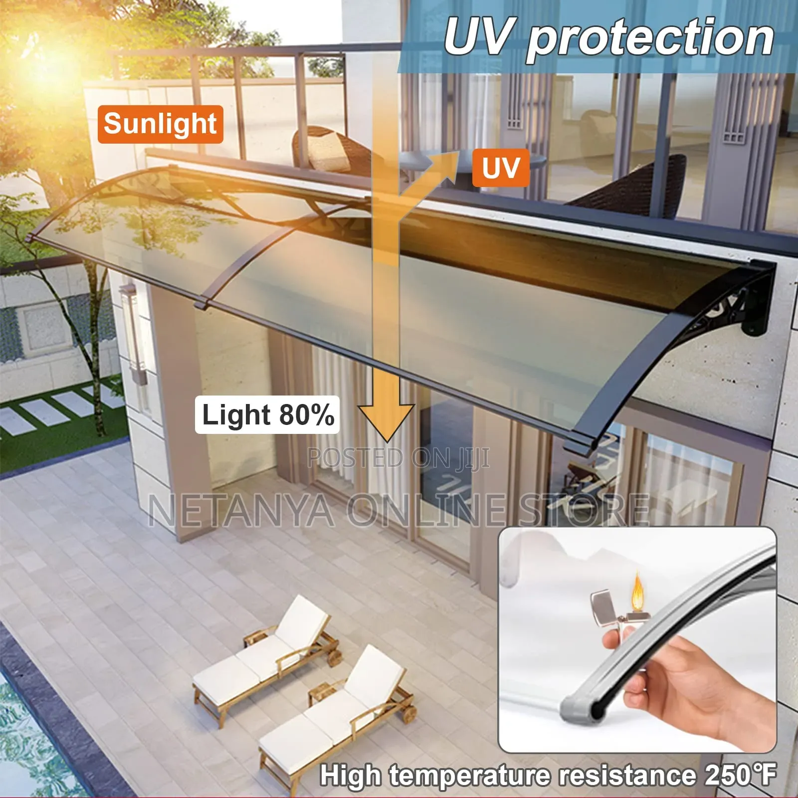 Durable Aluminium Modern Awning Canopy