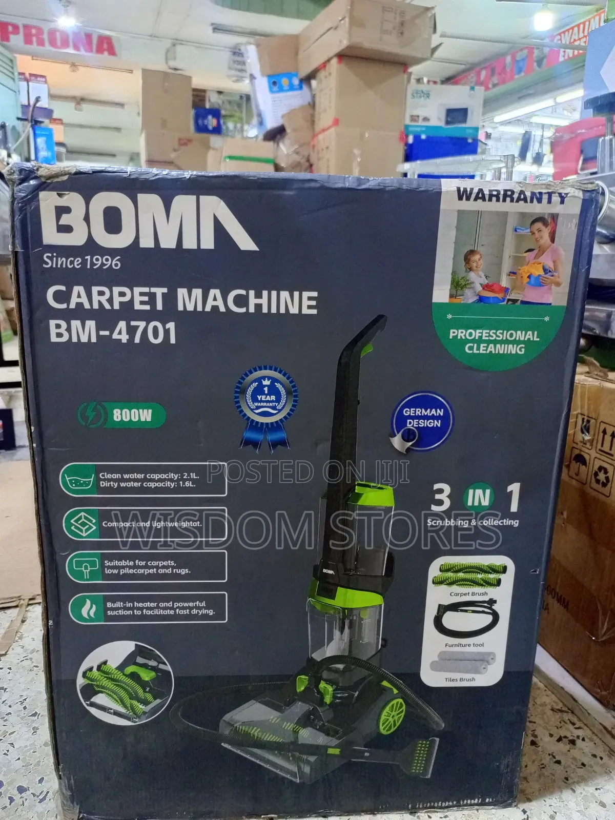 BOMA 3-in-1 ProfessionalCarpet Sofa Cleaning Machine (Model BM-4701)