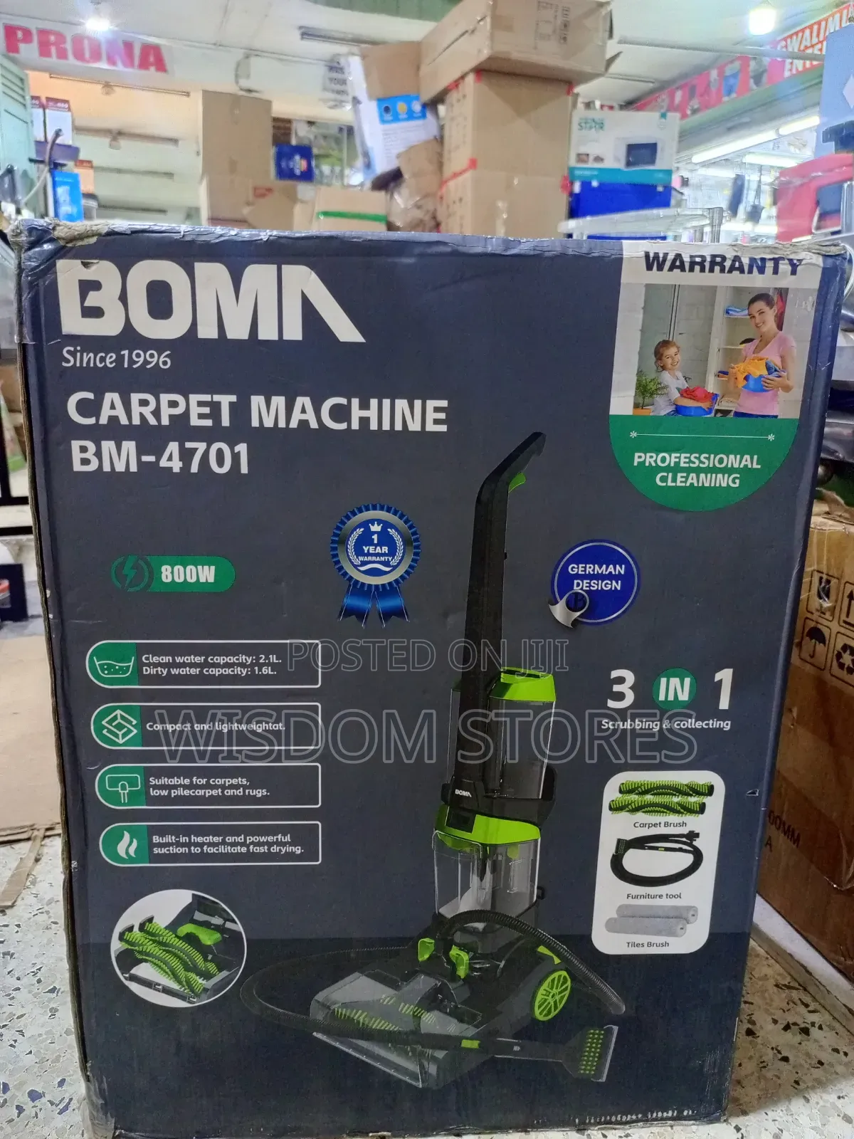 BOMA 3-in-1 ProfessionalCarpet Sofa Cleaning Machine (Model BM-4701)