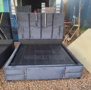 5x6 Gray Fabric Bed Frame With Stickers