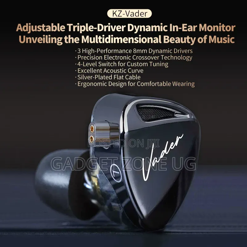 KZ Vader Triple Driver Earphones for Musicians and Gamers