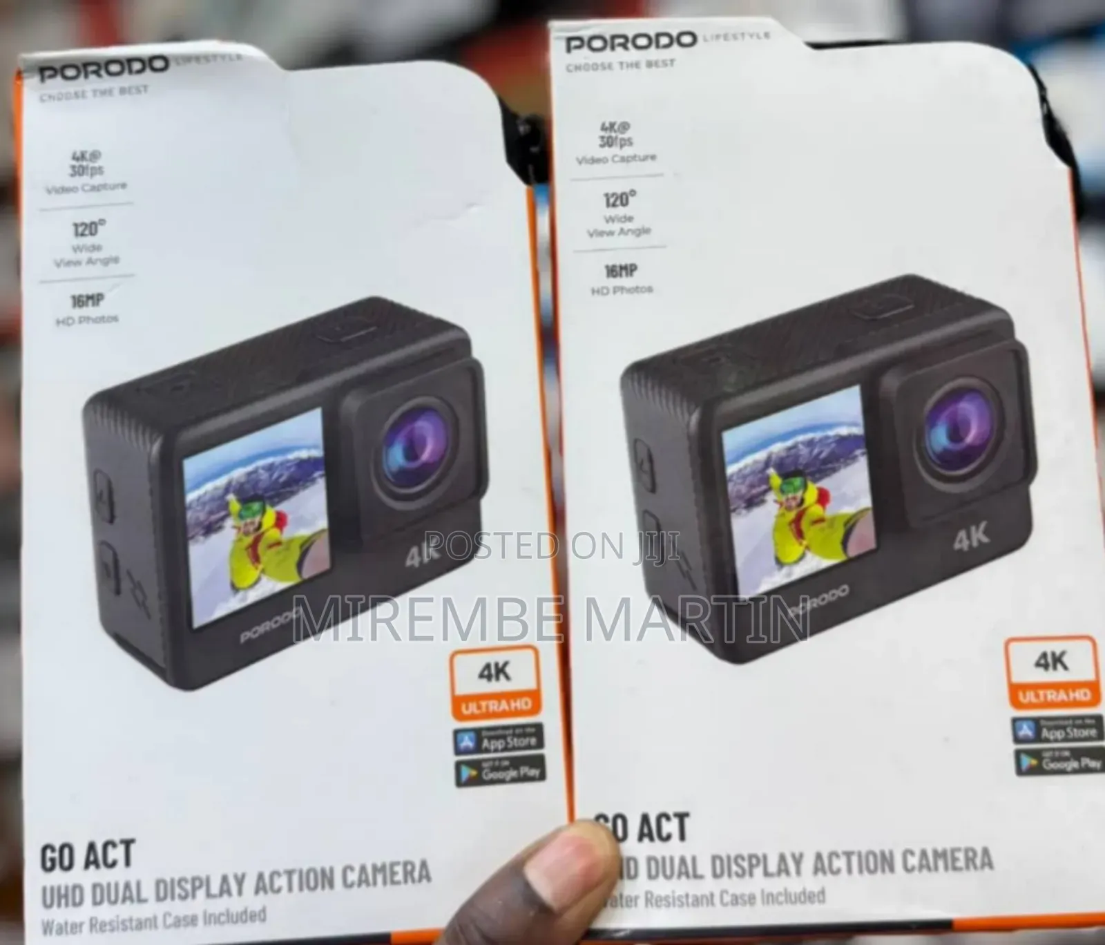Porodo UHD Dual Display Action Camera (Model PD-4KACAM)