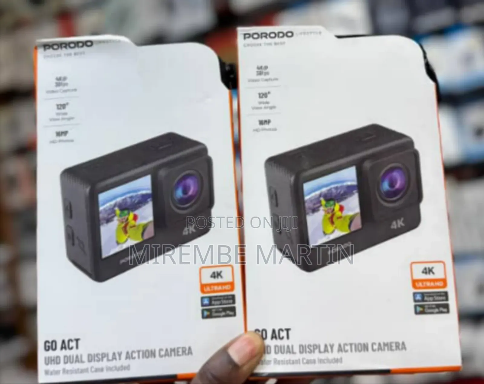 Porodo UHD Dual Display Action Camera (Model PD-4KACAM)