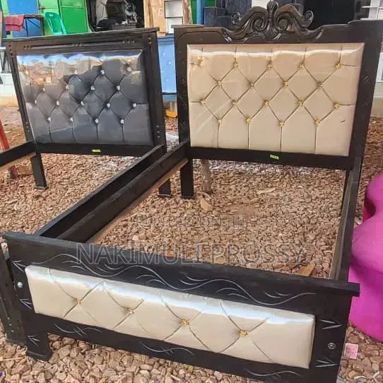 4by6 Bed Cream Black Bed Frame