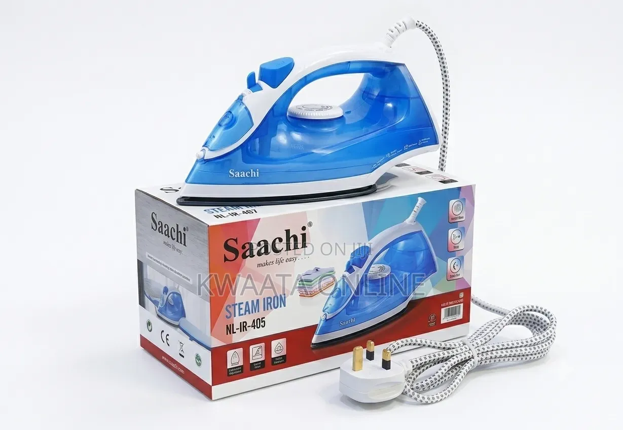 Saachi Steam Iron | 1400w | Nonstick Sole Plate Nl-Ir-405