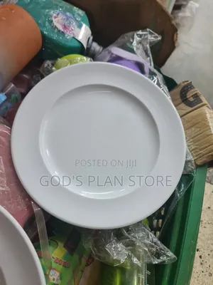 26cm White Ceramic Dinner Plates Dinner Plates 12pcs