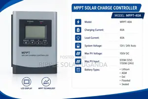 40A Smart MPPT Solar Charge Controller 12V 24V