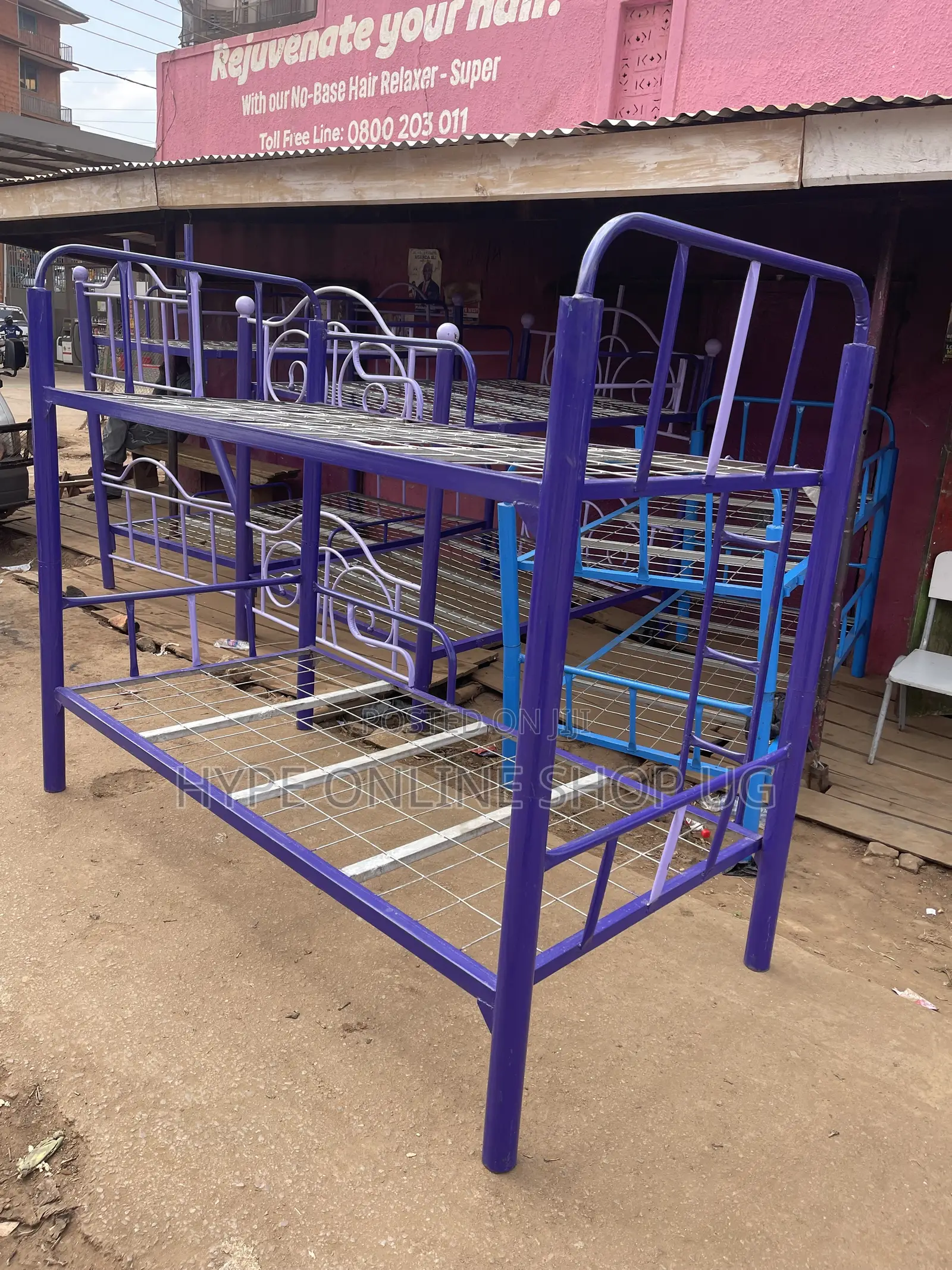 Brandnew Purple 3/6 Stronger,longlasting Metal Double Decker Bed