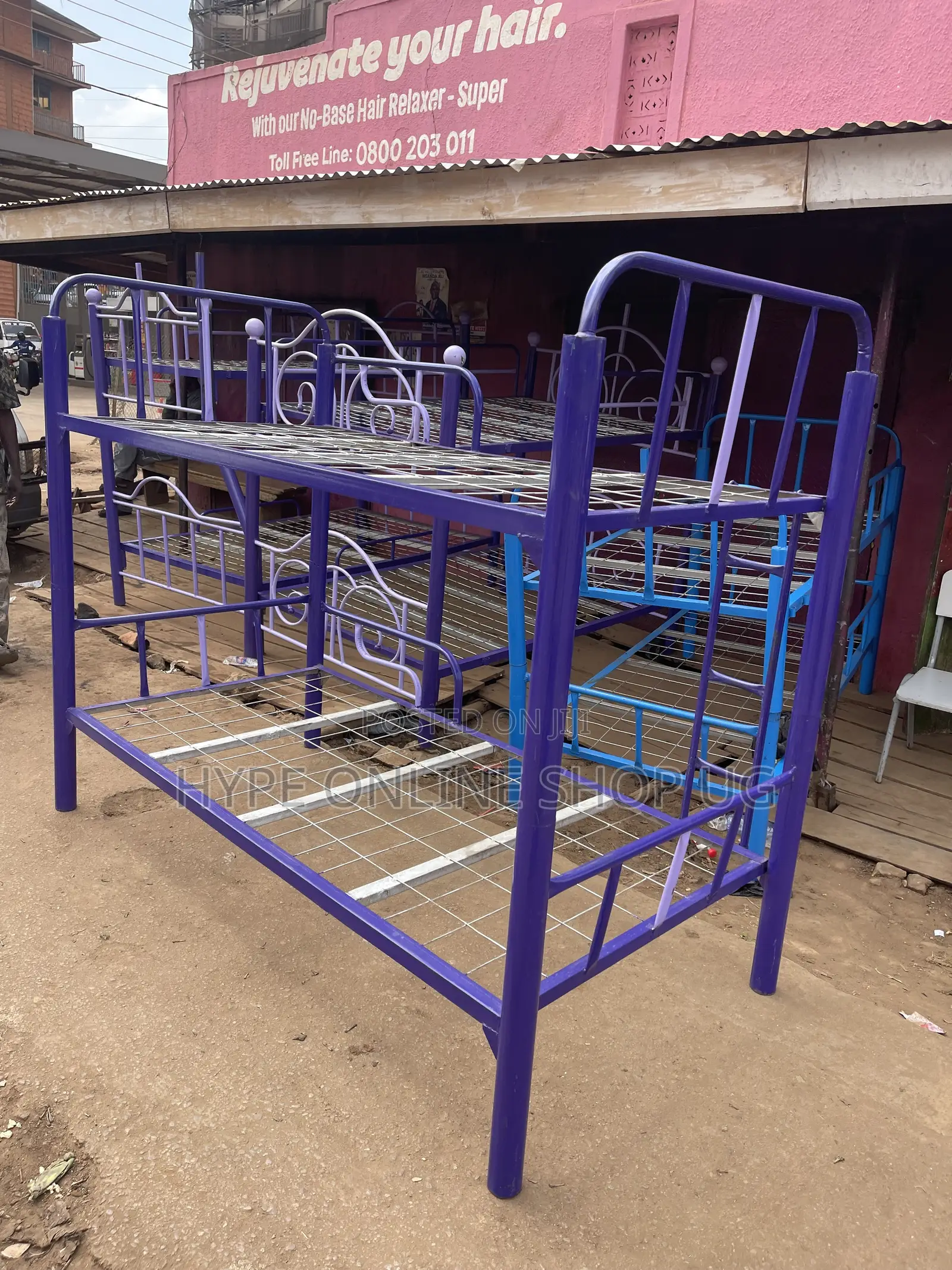 Brandnew Purple 3/6 Stronger,longlasting Metal Double Decker Bed