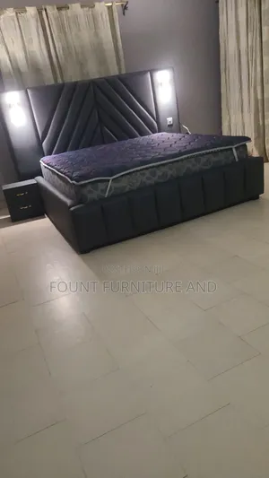 6 by 6 Bed With Colored Lights and 2 Bed Sides
