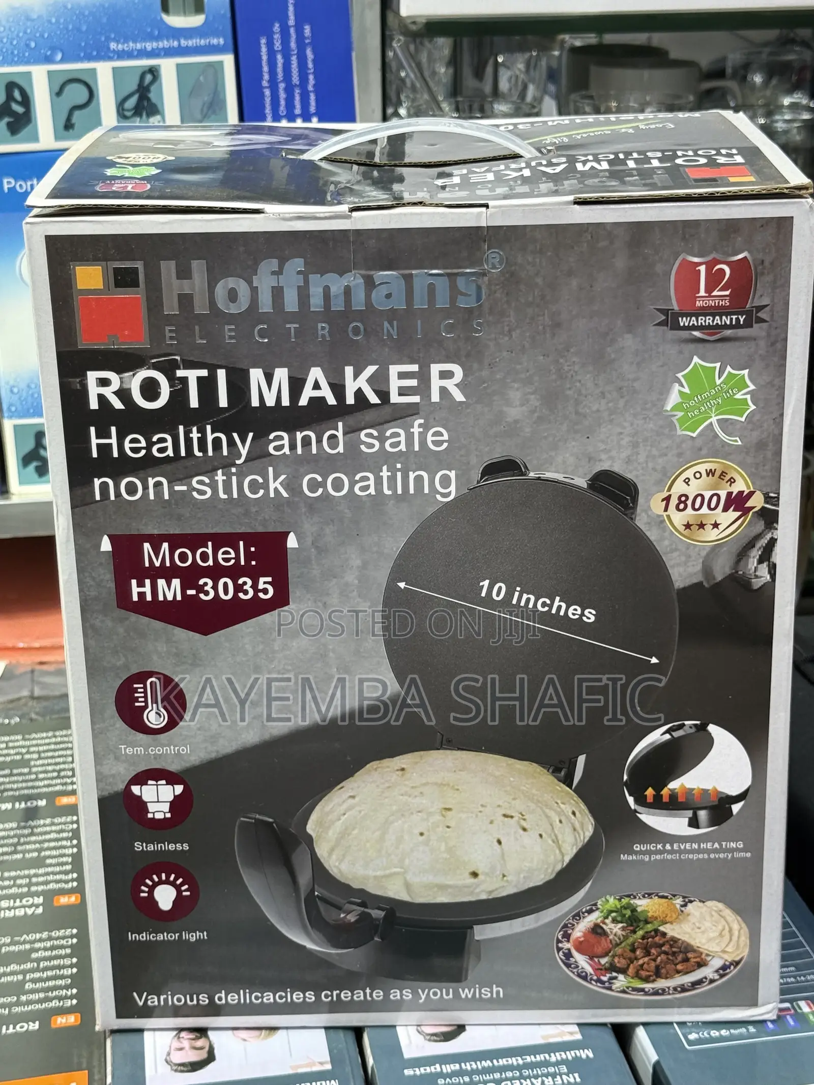 Hoffmans 1800W Electric Roti Chapati Maker (Model HM-3035)