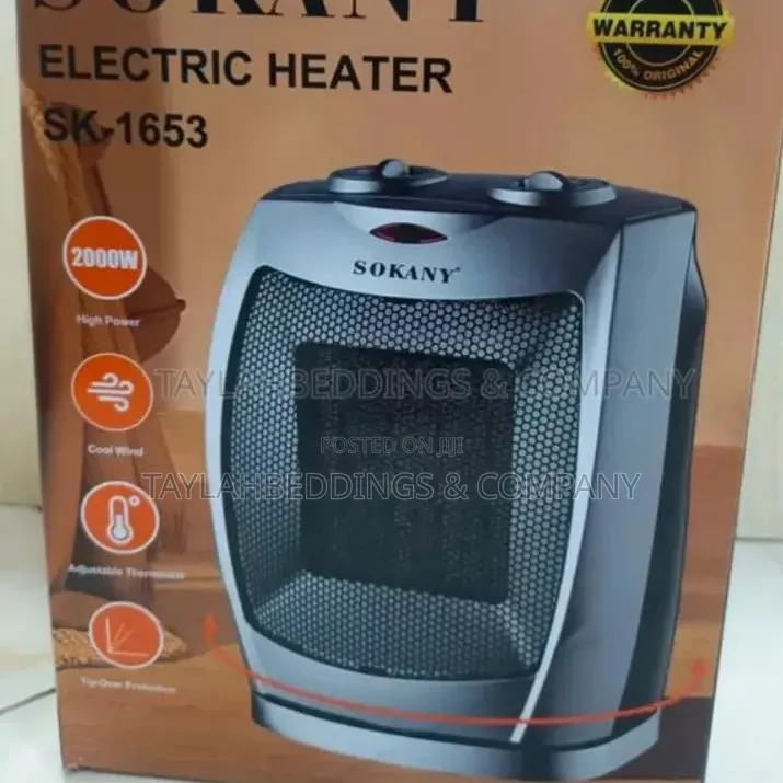 Electric Ceramic Heater With Thermostat for Office Home Dorm
