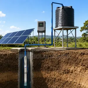 250w-7500w Solar Borehole Water Pumps 40m-280m Head AC/Dc