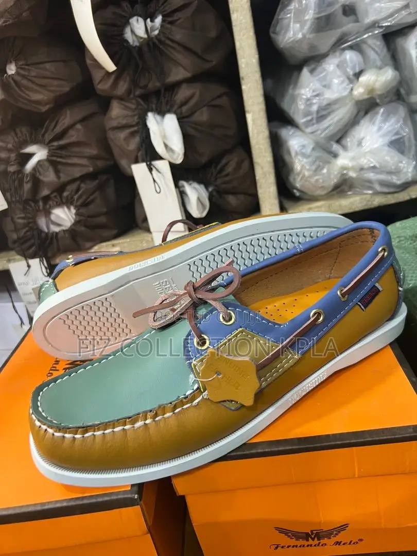Sebago Docksides Tricolor Leather Boat Shoes