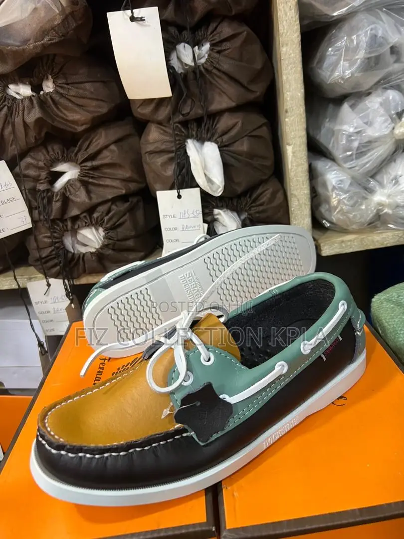 Sebago Docksides Black, Green Brown Leather Boat Shoes