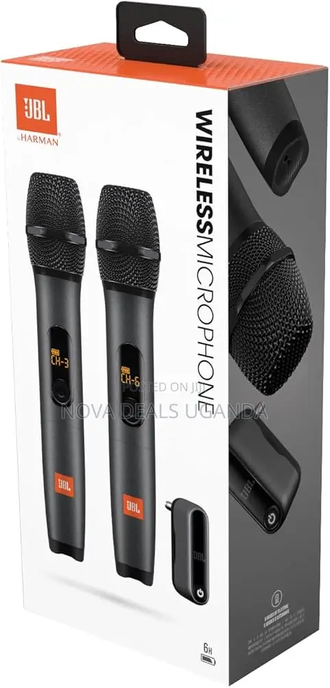 JBL Wireless 2 Microphone System, Rechargeable High Vocal Quality Mics