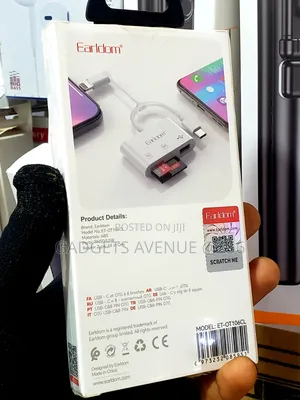 Earldom OT106CL 4-in-1 USB-C and 8-Pin OTG Converter Card Reader .