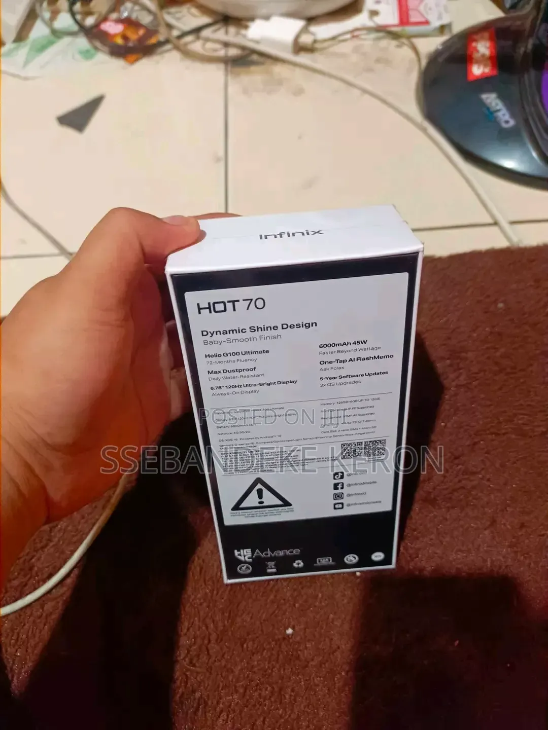 New Infinix Hot 70 256 GB Black