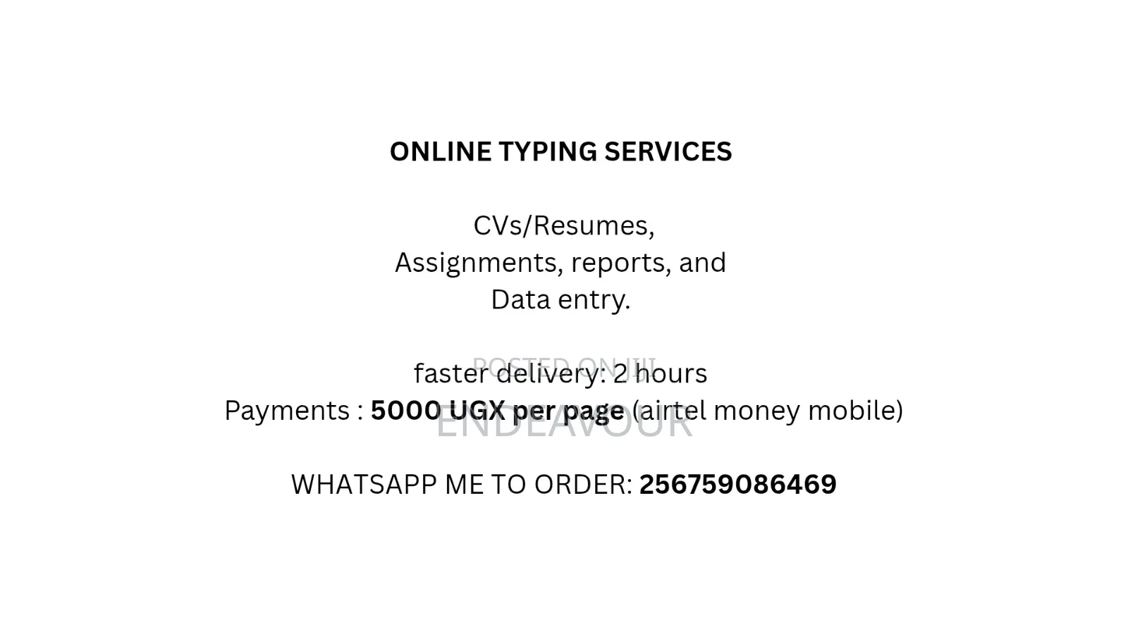 Online Typing Services