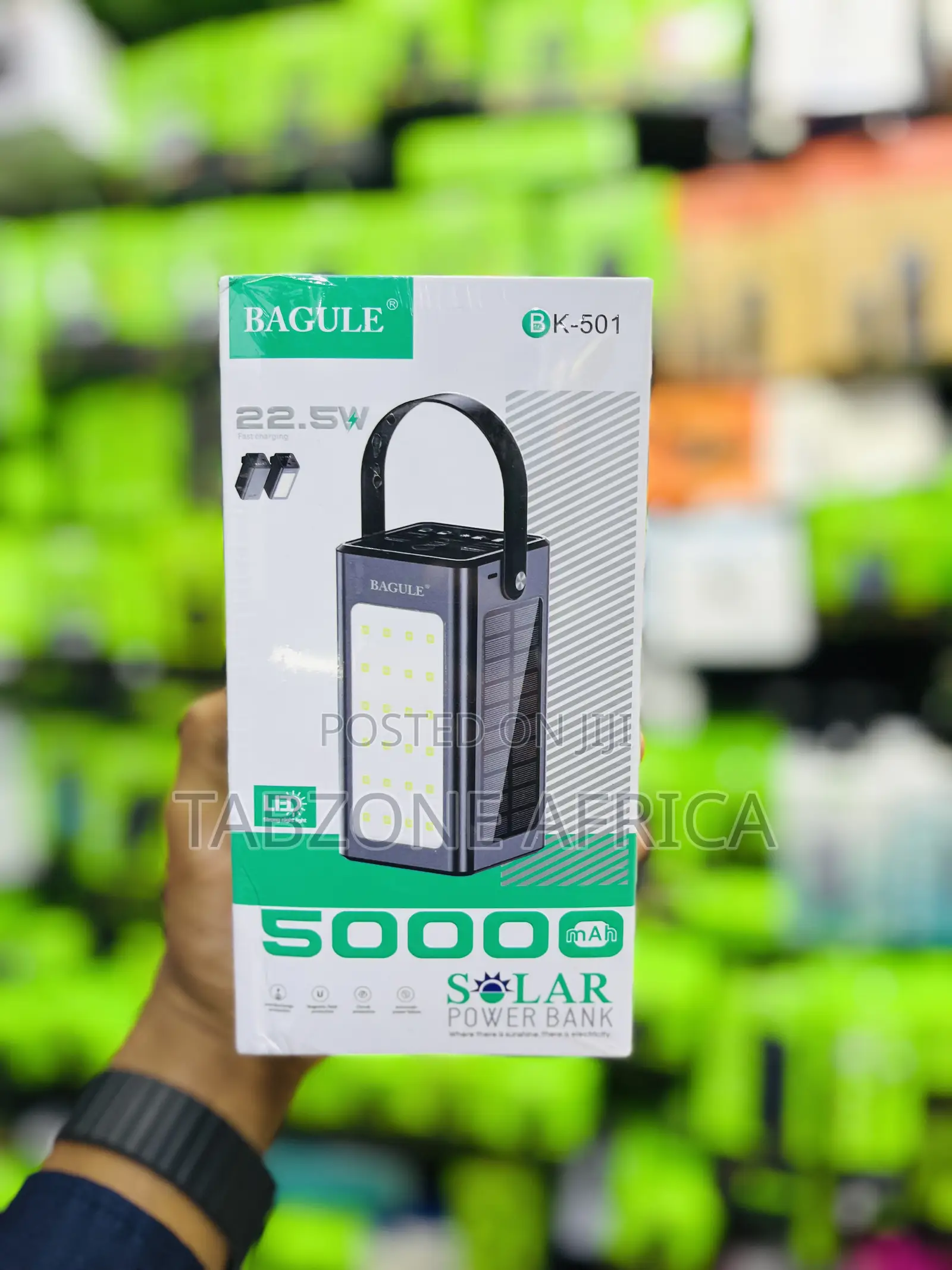 BAGULE 50000mAh Solar Power Bank With LED Light | 22.5W Fast Charging