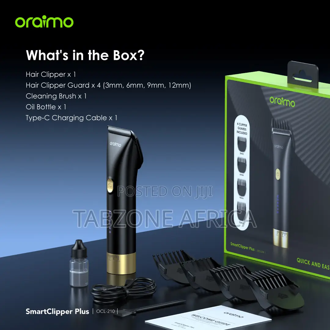 Oraimo SmartClipperPlus Rechargeable Hair Clipper–Beard Hair Trimmer