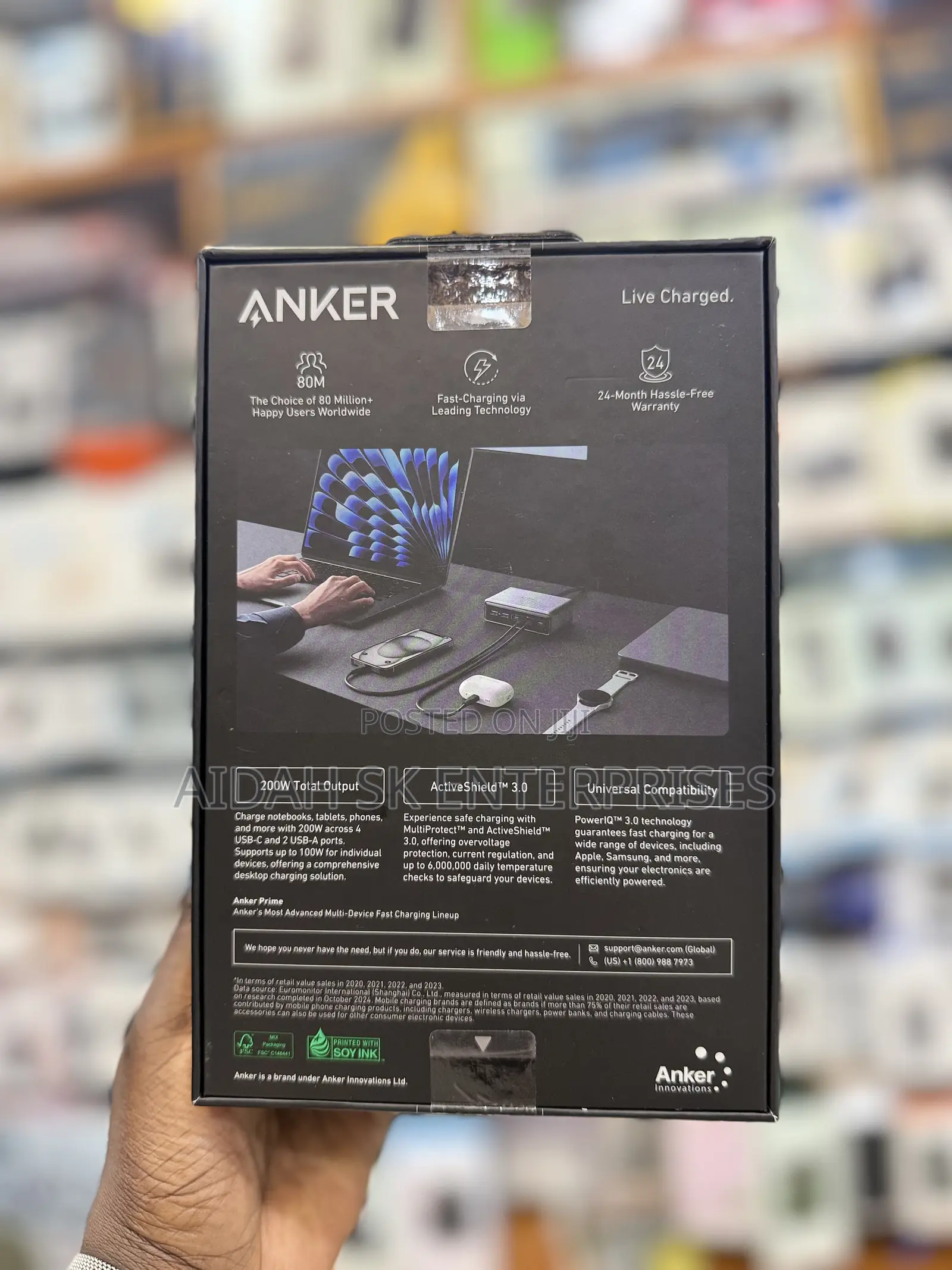 Anker Prime Charging Station, 200W 6-Port GaN Desktop Charger