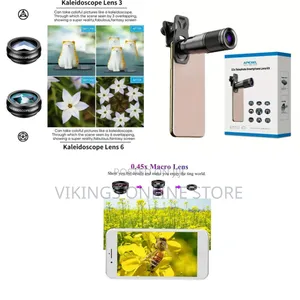 APEXEL 22x Ultra-Geotangle Lens Wide-Angle Macro-Pattern Lens Kit 9in1