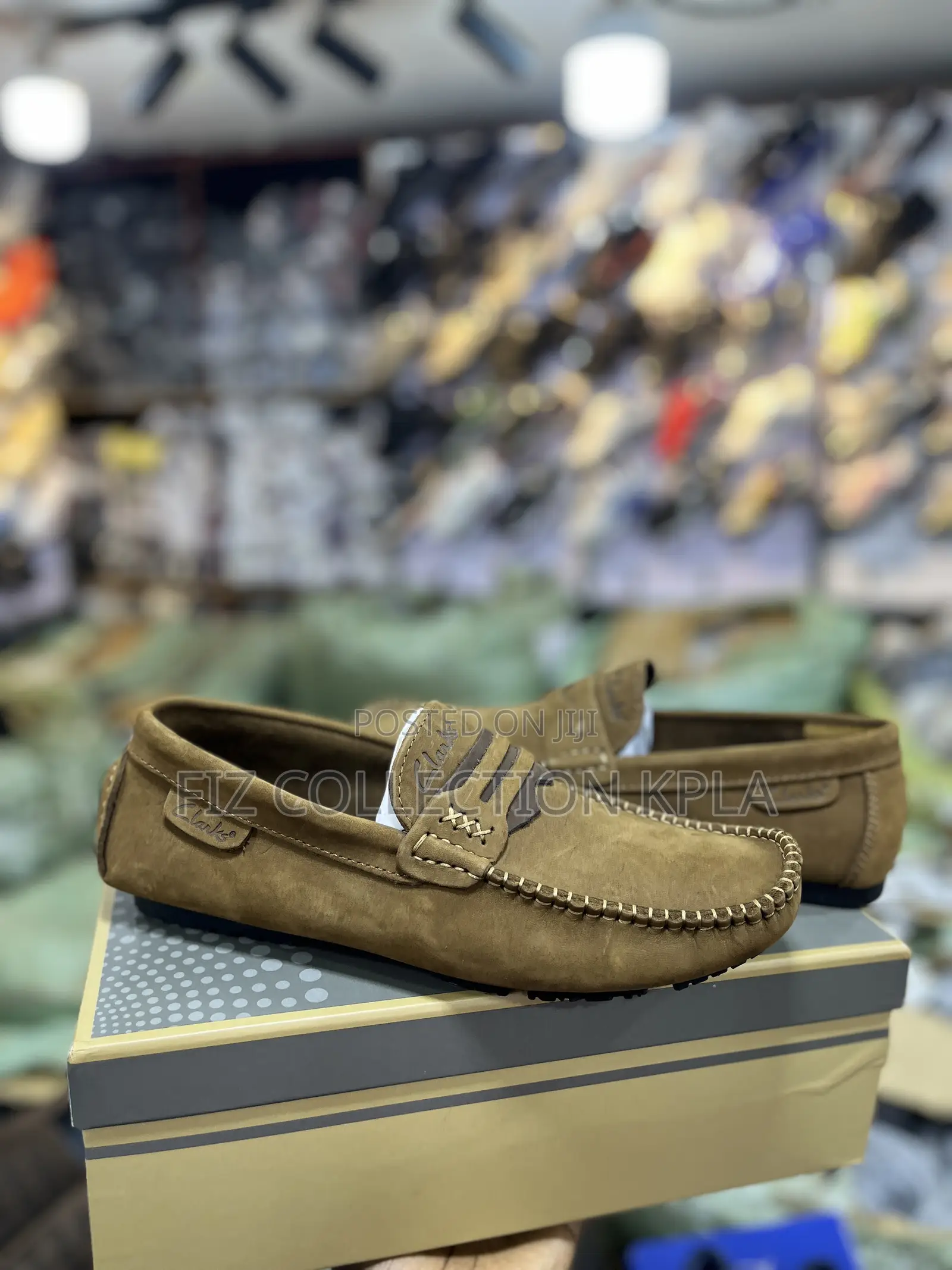 Brown Clarks Style Moccasin Loafers – Hand Stitch Toe Design