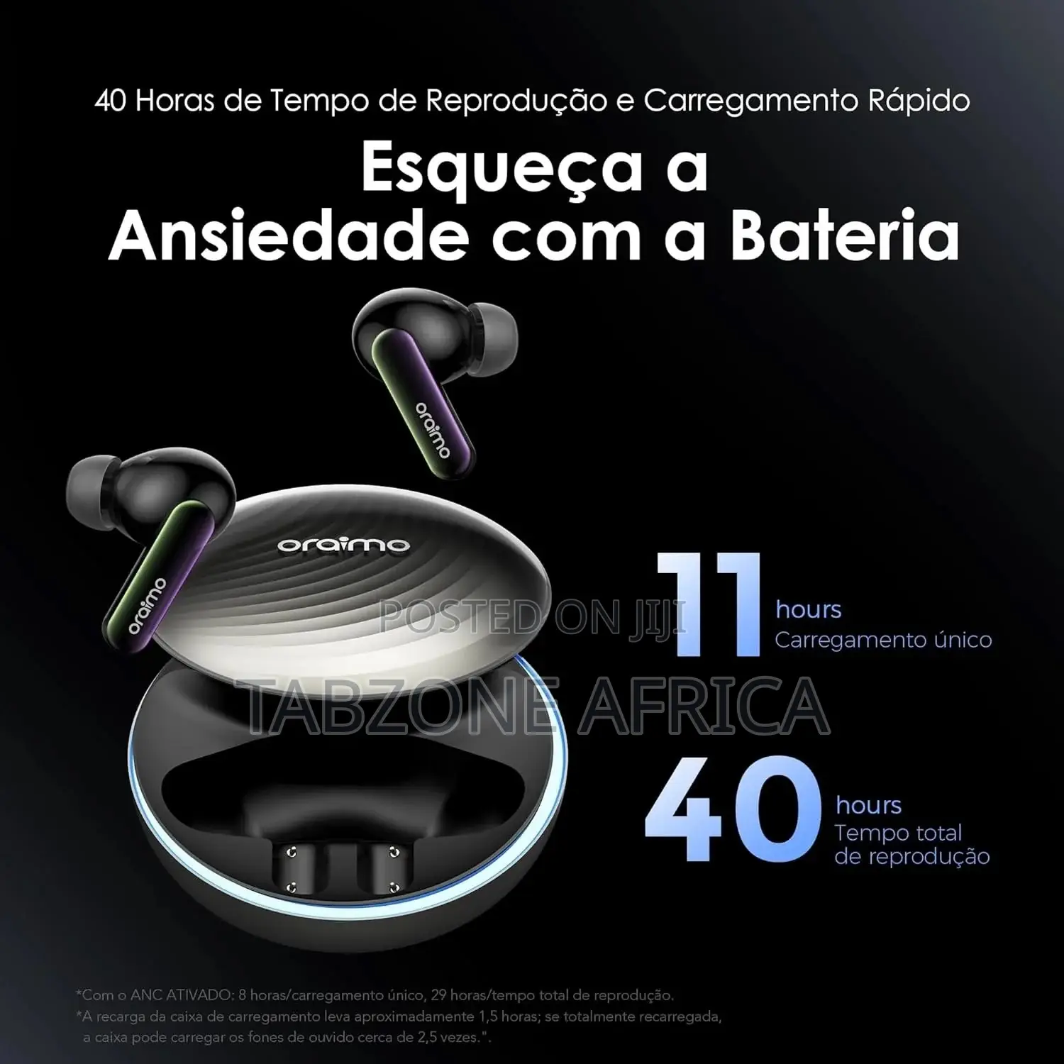 Oraimo SpaceBuds True Wireless–Hybrid ANC, HavyBass Premium Sound