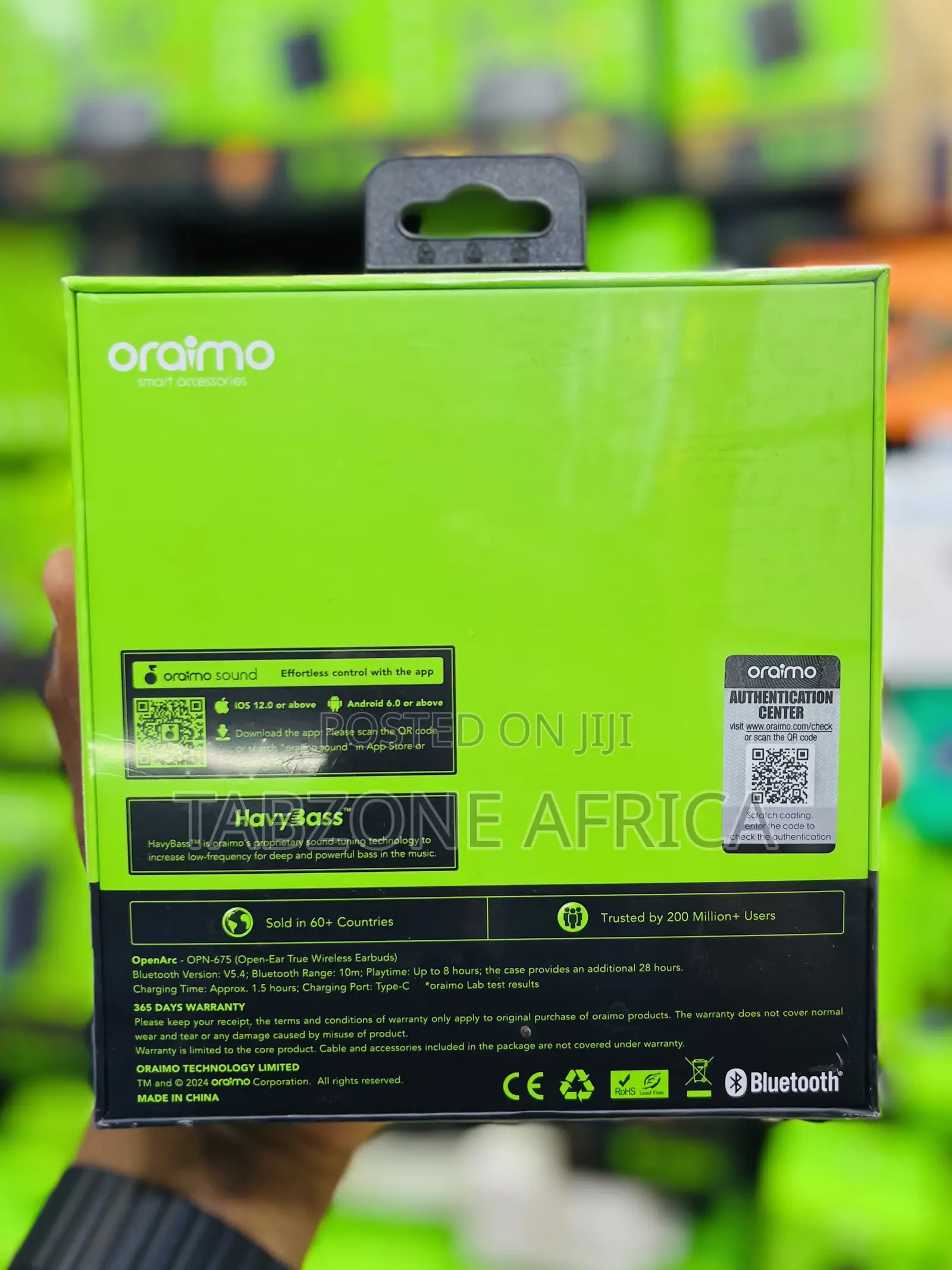Oraimo OpenArc OPN-675 Open-Ear Wireless Earbuds With HavyBassTM