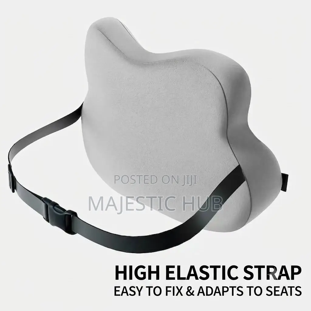 Lumbar Support Pillow – Memory Foam Back Cushion With Adjustable Strap