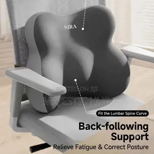 Lumbar Support Pillow – Memory Foam Back Cushion With Adjustable Strap