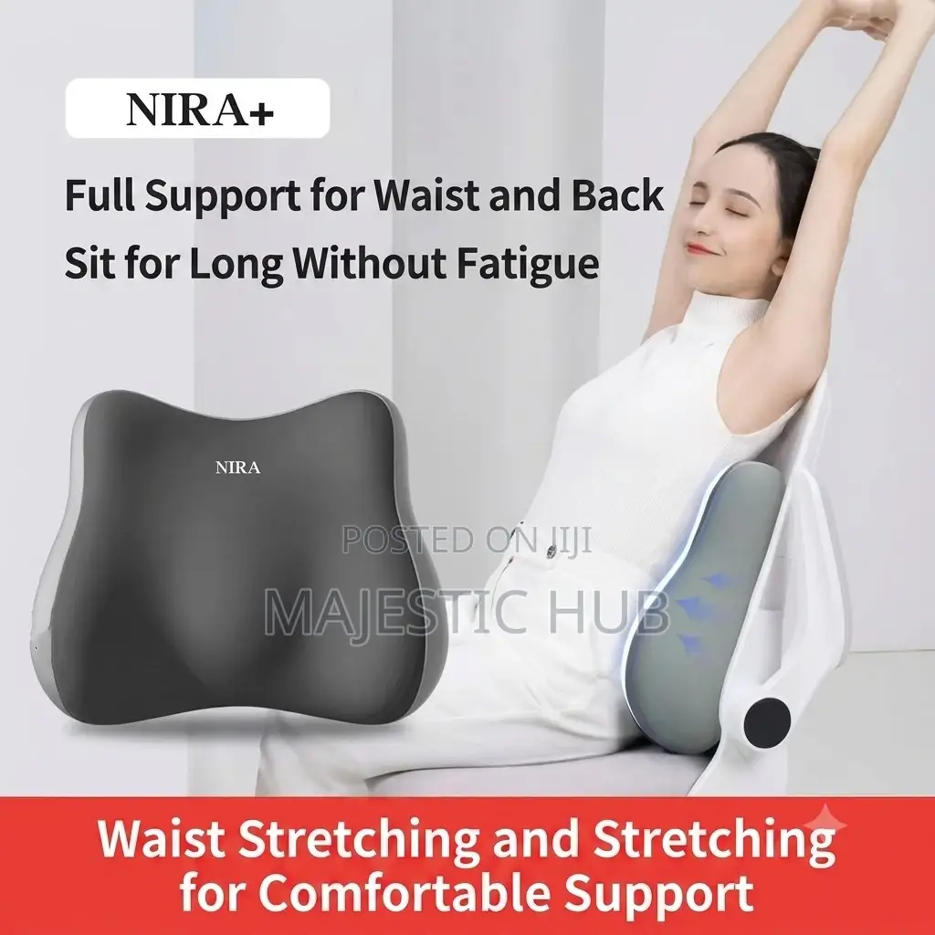 Lumbar Support Pillow – Memory Foam Back Cushion With Adjustable Strap