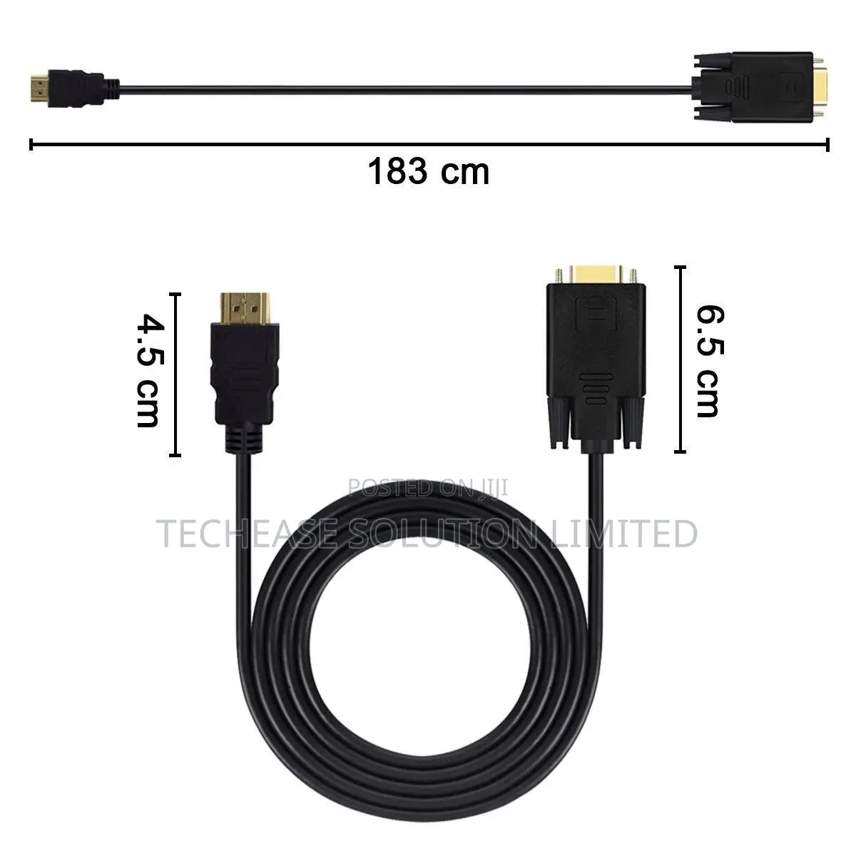 HDMI to VGA Converter Cable – HDMI Male to VGA Female Adapter Cord