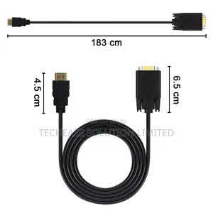 HDMI to VGA Converter Cable – HDMI Male to VGA Female Adapter Cord