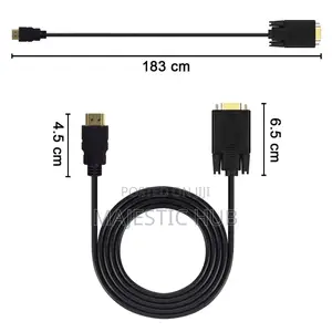 HDMI to VGA Converter Cable – HDMI Male to VGA Female Adapter Cord